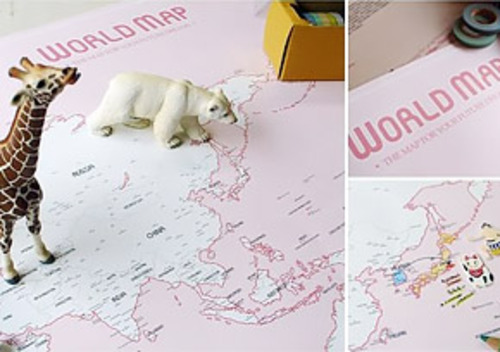 WORLD MAP ver. pink